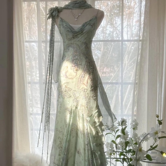 ISO!! - 90s Flapper Dress Diane Freis - Picture 1 of 2